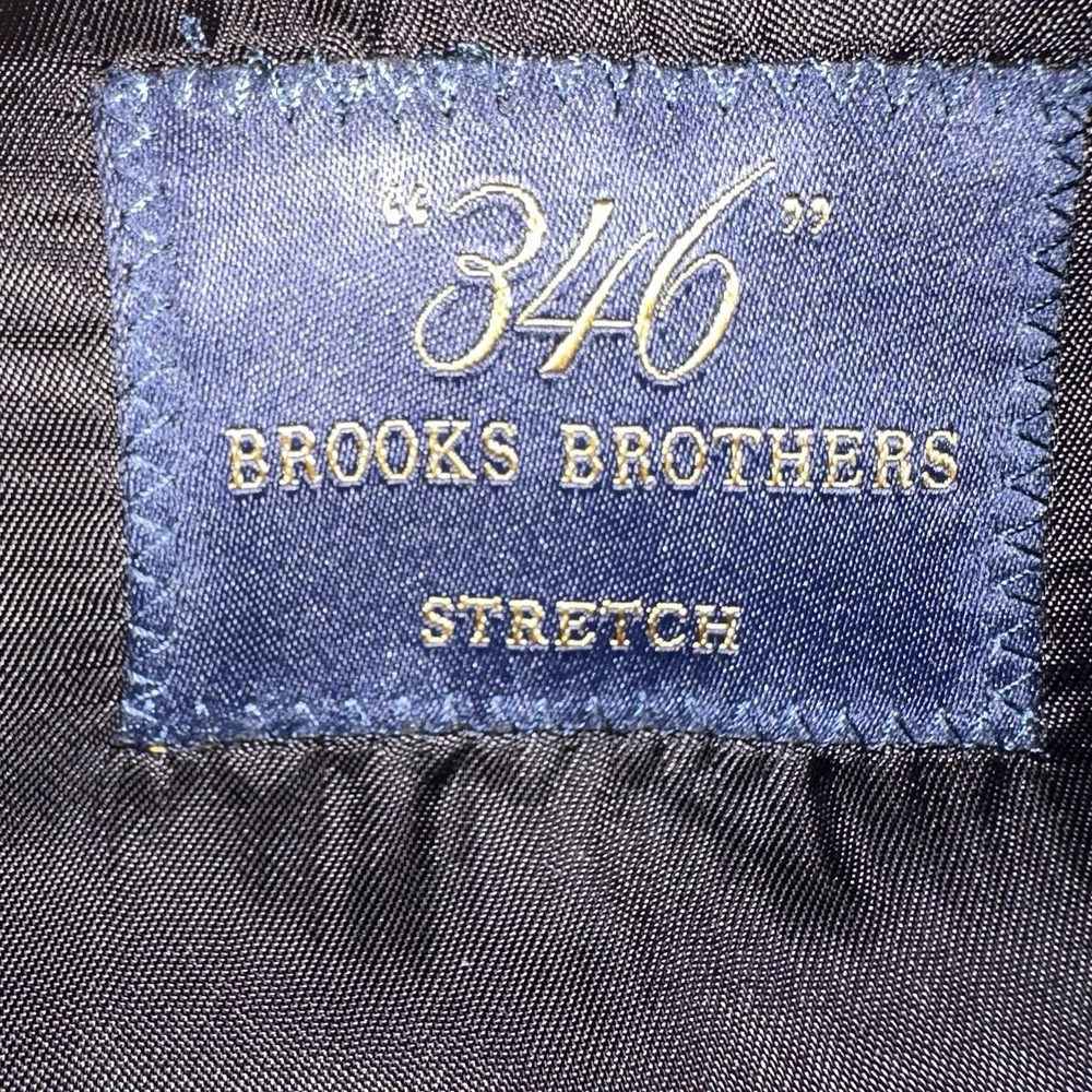 Brooks Brothers 346‎ Stretch  2 Piece Suit 43L Gray PinStripe Wool 36X30(cuffed)